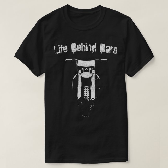 T-shirt Motocross Life Behind Dirt Bike Bars Cadeau (Design devant)