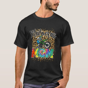 T-shirt Motocross Maman Empreinte de léopard Mère s Day Sp