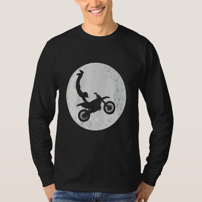 T-shirt Motocross Moon Freestyle Fmx (Devant)