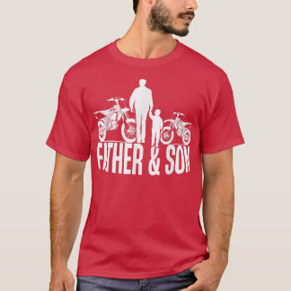 T-shirt Motocross Motocross Bike Motorcyc Père Et Fils