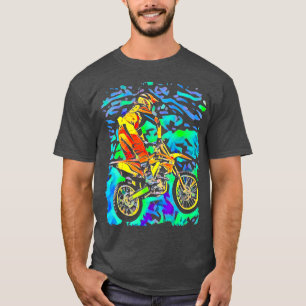 T-shirt Motocross Motocross Racing Pop Art
