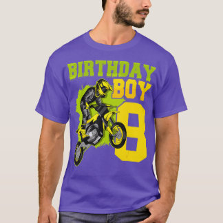 T-shirt Motocross MX 8e Cadeau Soirée Vélo Vieux de 8 ans