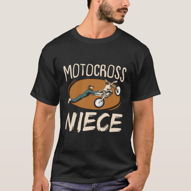T-shirt Motocross Niece Hobby Lover Biker Riker (Devant)