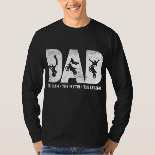 T-shirt Motocross Papa Homme Mythe Légende Vélo de rue Mot