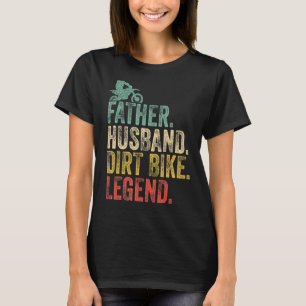 T-shirt Motocross Papa Le Père Mari Dirt Vélo Légende