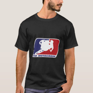 T-shirt Motocross Pro Pour Blue Red Dirt Vélo T