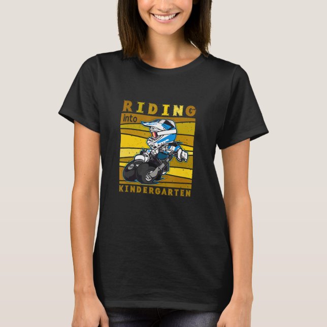 T-shirt Motocross Retour À L'École (Devant)