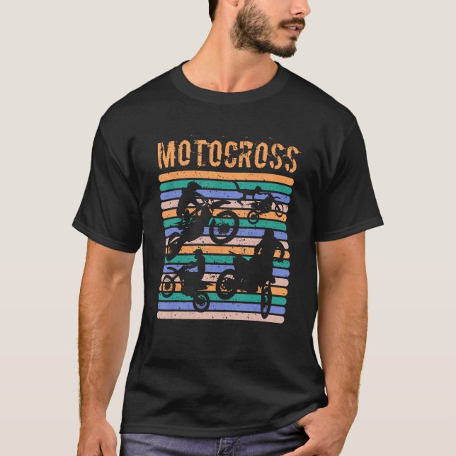 T-shirt Motocross Retro Dirt Track Racing (Devant)