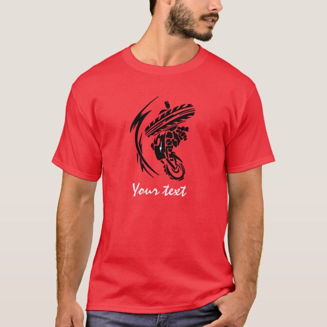 T-shirt Motocross rouge (Devant)