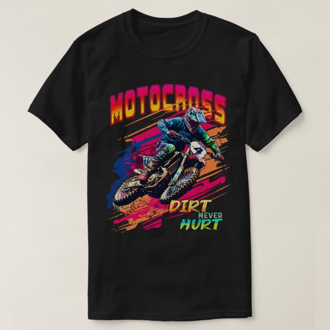 T-shirt Motocross Supercross Race Dirt Vélo Racing Dirt Ne (Design devant)