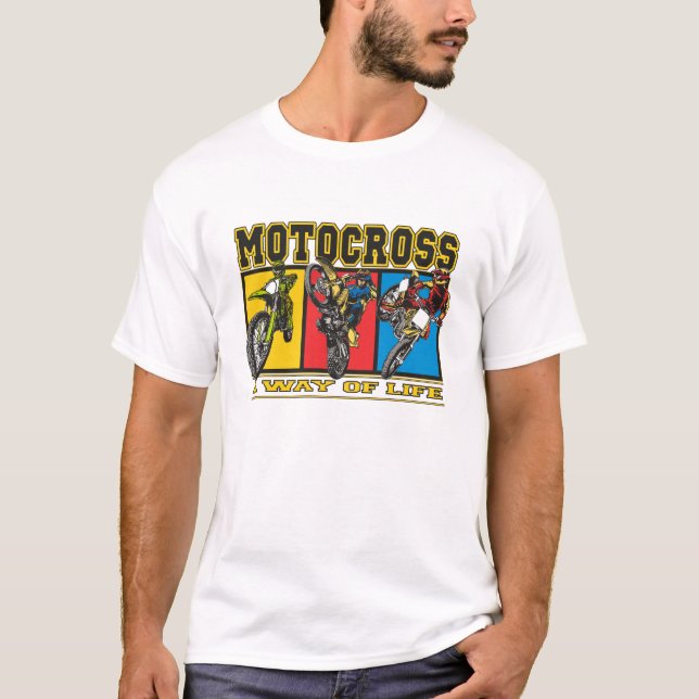 T-shirt Motocross un mode de vie (Devant)