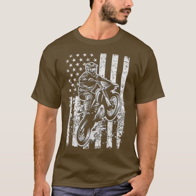 T-shirt Motocross USA Dirtbike (Devant)