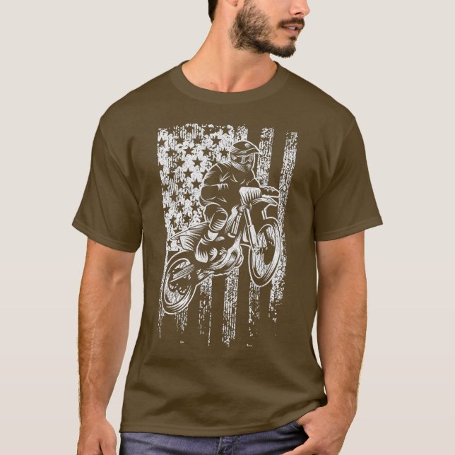 T-shirt Motocross USA Dirtbike (Devant)