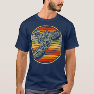 T-shirt Motocross Vintage Motocross Sunset Lover