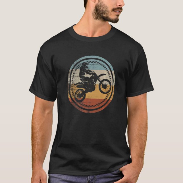 T-shirt Motocross Vintage Retro (Devant)