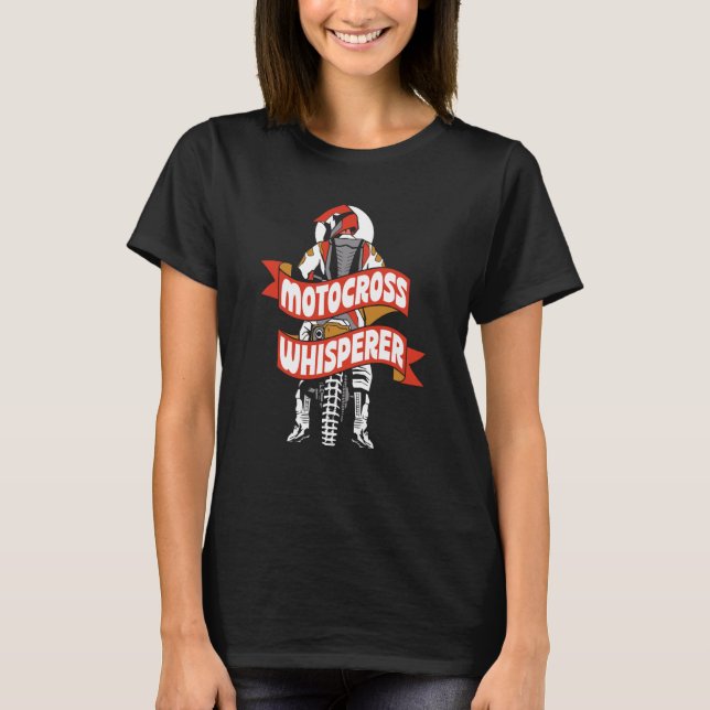 T-shirt Motocross Whisperer Rider Riding Biking (Devant)