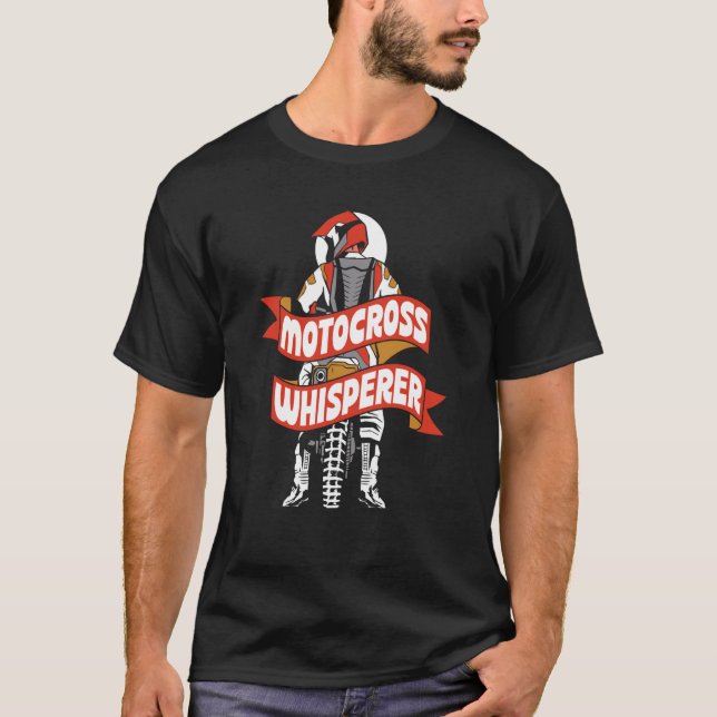 T-shirt Motocross Whisperer Rider Riding Biking (Devant)