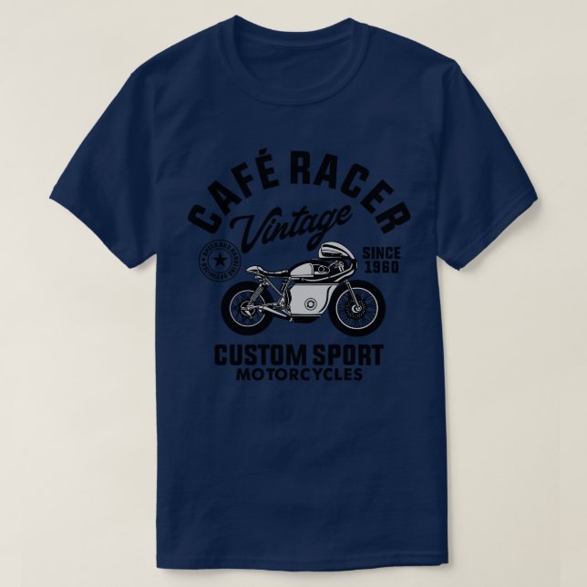 T-SHIRT MOTOCYCLES DE RACER DU CAFÉ (Design devant)
