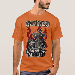 T-shirt Motocyclette à la retraite - Rues Rockin