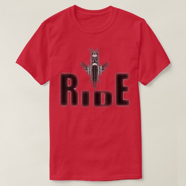 T-shirt Motocyclette à ride1307 (Design devant)