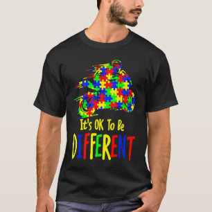 T-shirt Motocyclette Autisme C'est Ok D'être Différent Aut