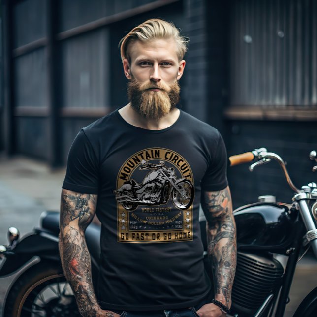 T-shirt Motocyclette autoroutière Rétro Million Dollar (Créateur téléchargé)