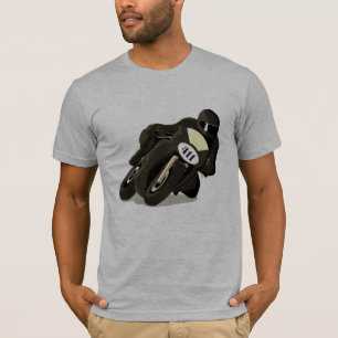 T-shirt Motocyclette avec plaque d'immatriculation personn