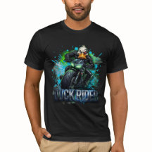 T-Shirt Motocyclette Canard Cyber Duck Rider 3D