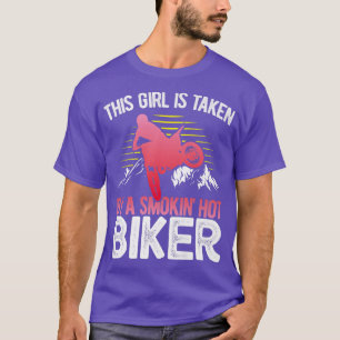 T-shirt Motocyclette Cette Fille Est Prise Par Un Ho Fumeu