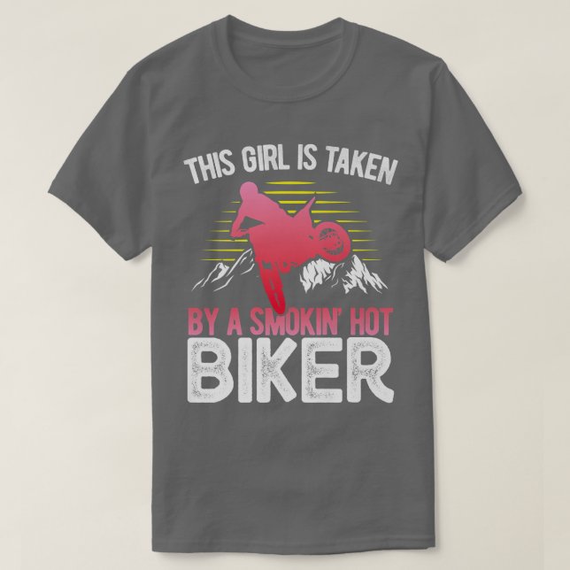 T-shirt Motocyclette Cette Fille Est Prise Par Un Ho Fumeu (Design devant)