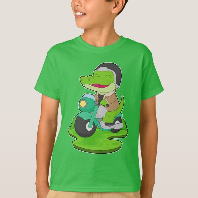 T-shirt Motocyclette crocodile (Devant)