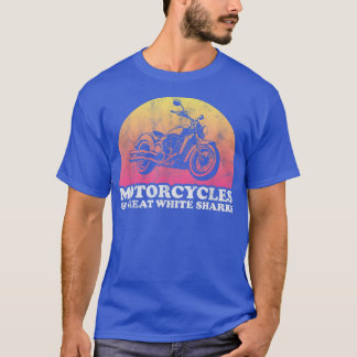 T-shirt Motocyclette et grande motocyclette de requin blan