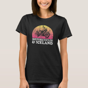 T-shirt Motocyclette et islandaise