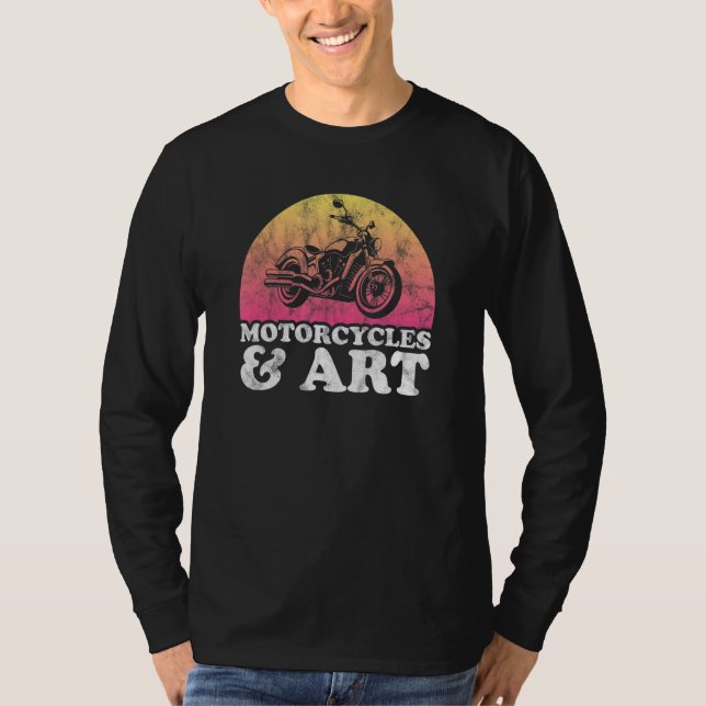 T-shirt Motocyclette et motocyclette d'enseignant (Devant)
