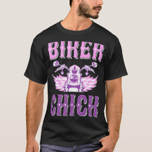 T-shirt Motocyclette Fille Femmes Vélo Chick Vélo Sp