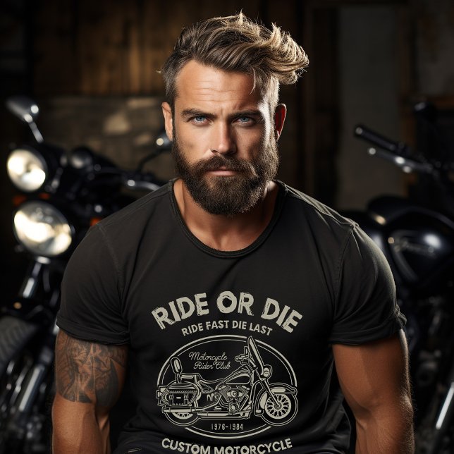 T-shirt Motocyclette Ride or Die  (Créateur téléchargé)