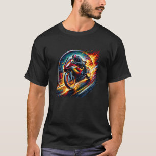 T-shirt Motocyclette Sport Moto de Rue Hommes Garçons Grap