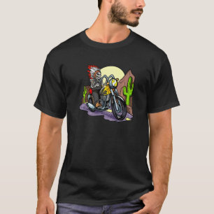 T-shirt Motocyclisme motocyclisme Squelette sur le vélo Mo