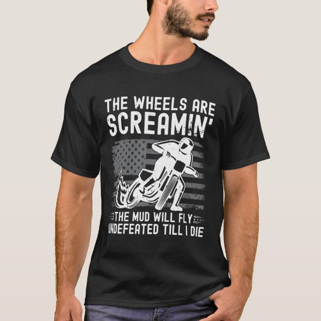T-shirt Motocyclisme sur piste plate Us (Devant)