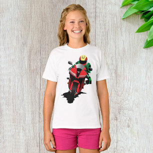 T-shirt Motocycliste chevauchant un sportbike rouge