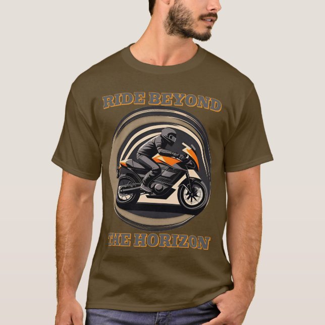 T-shirt Motocycliste en conduite (Devant)