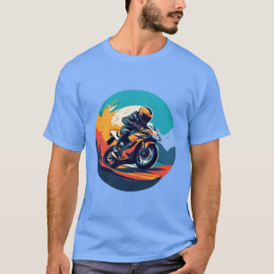 T-shirt Motocycliste en course