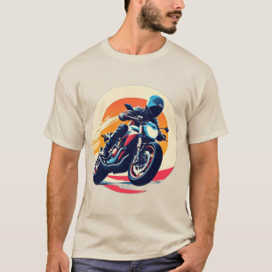T-shirt Motocycliste en course