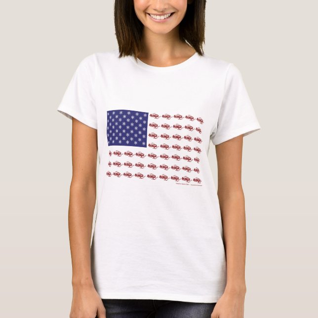 T-shirt Motoneige patriotique (Devant)