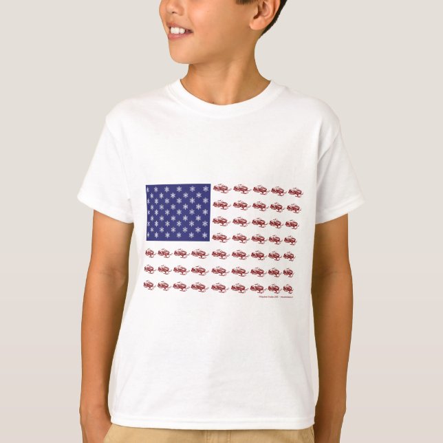 T-shirt Motoneige patriotique (Devant)