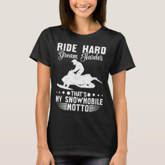 T-shirt Motoneige Roulement Dur Sports D'Hiver Hommes Femm