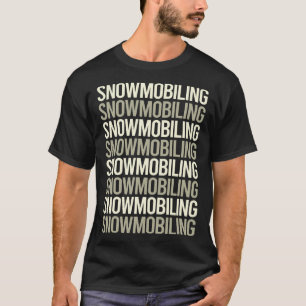 T-shirt Motoneige Texte Blanc Motoneige