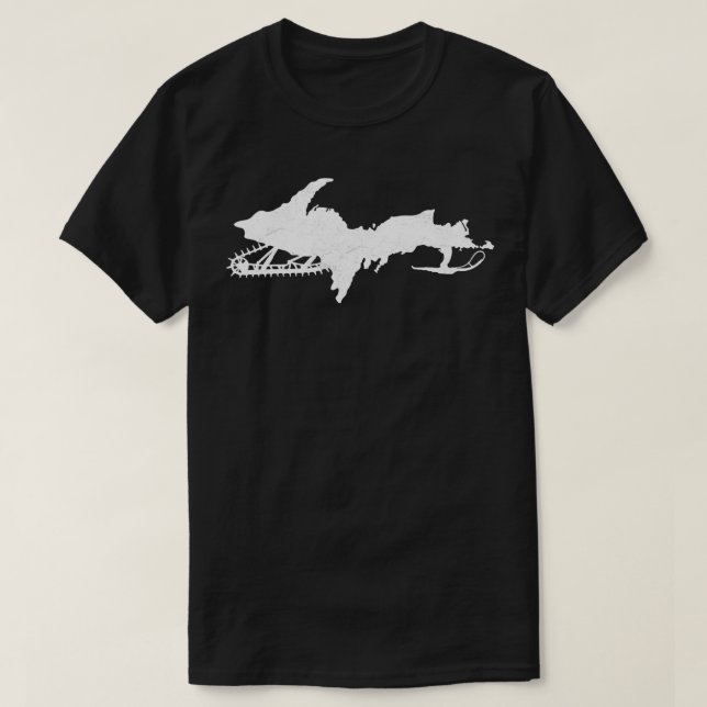 T-shirt Motoneige Upper Michigan UP Upper Peninsula (Design devant)