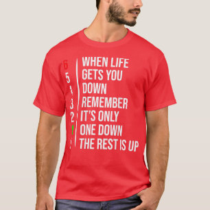 T-shirt Motorbike Motorcycle Gears  When Life Gets You Dow