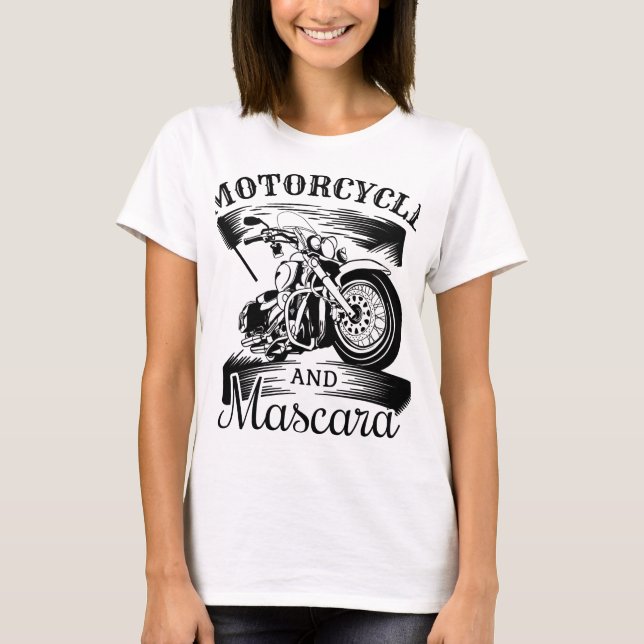 T-shirt motorcycle and mascara (Devant)